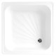 Поддон Loranto стальной, квадратный 90х90х15 толщина стали 0,9 мм, отверстие для слива 5 см, белый (LG900B)  (LG900B)