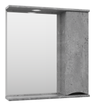Зеркало со шкафом Misty Атлантик 70 серый правый — 