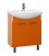 Мебель для ванной Misty Джулия - 75 с зеркало-шкафом прямая оранжевая