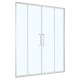 Душевая дверь Loranto 160x190 раздвижная, прозрачное стекло 6 мм, профиль сатин (CS-AB04S-160)  (CS-AB04S-160)