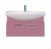 Мебель для ванной Misty Джулия 85 с зеркалом с полочкой подвесная розовая