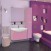Мебель для ванной Misty Джулия 85 с зеркалом с полочкой подвесная розовая