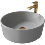 Раковина Grossman GR-3013GM (400х400х150) ТЕМНО-СЕРАЯ МАТОВАЯ — 