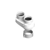 Элемент дымохода STOUT адаптер  D80/D80 (совместимый с Bosch фланец) PP-Ryton — 