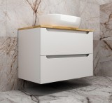 Тумба под раковину Style Line Бали 80 со столешницей, 2 ящика, белый софт — Тумба для комплекта подвесная Style Line "Экзотик 65" ФР-00001501