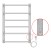 Полотенцесушитель электрический AZARIO MILAN 400/600 6 секций, диммер справа, белый (AZ90846W)