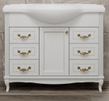 Тумба для комплекта ValenHouse Эллина 105/2 белая, фурнитура золото — 