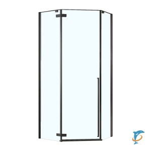 Душевое ограждение Loranto NEO 90x90x195 прозрачное закаленное стекло 8 мм, Easy clean, профиль черный, без поддона (CS-22107B)  (CS-22107B)