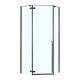 Душевое ограждение Loranto NEO 90x90x195 прозрачное закаленное стекло 8 мм, Easy clean, профиль черный, без поддона (CS-22107B)  (CS-22107B)