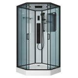 Душевая кабина NG-6902-01GD BLACK (1000х1000х2200) низкий поддон(16 см) стекло тонированное — 