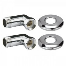 Угловое соединение для полотенцесушителя Point PN00004 1&quot;х1&quot; г/ш, хром (пара) — 