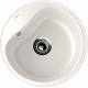 Круглая мойка с отверстием под смеситель ULGRAN U-100 молочный  (U-100-341)