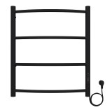 Полотенцесушитель электрический AZARIO VERONA 500/600 4 секции, диммер справа, черный (AZ04856B) — Водяной полотенцесушитель «Термини» 500/1564 Terminus Benetto 18 перекладин
