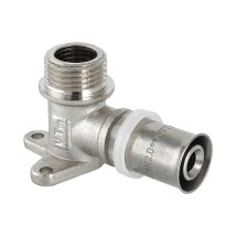 Пресс уголок с крепежом VALTEC 16х1/2 с наружной рьзьбой  — 