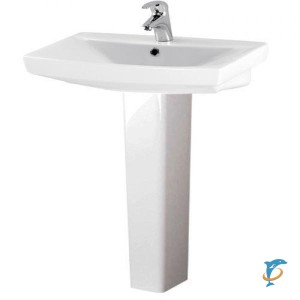 Раковина Cersanit Carina 60 с пьедесталом (S-UM-CAR60/1-w+S-PO-CAR50/55/60-w)