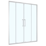 Душевая дверь Loranto 160x190 раздвижная, прозрачное стекло 6 мм, профиль хром (CS-AB04C-160) &mdash; 