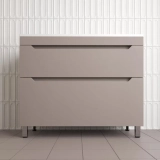 Тумба для комплекта напольная Style Line Остин 100, тауп темный эмаль PLUS — Зеркальный шкаф Style Line Вероника 60 Люкс белый ЛС-00000055