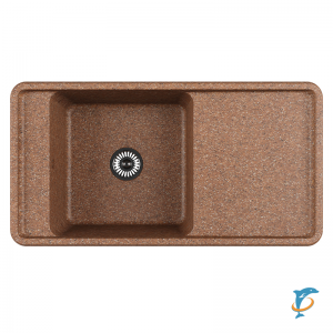 Мойка для кухни из литого мрамора Aquaton Беллис 97 терракотовый 1A725132BS270  (1A725132BS270)