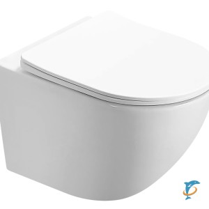 Унитаз подвесной AZARIO MORANO 370х370х500 безободковый, в комплекте с сиденьем микролифт, белый (AZ-450W) (AZ-450W)