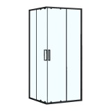 Душевое ограждение Loranto NEO 100x100x190 прозрачное закаленное стекло 5 мм, профиль черный, без поддона (CS-21809B-100) — 