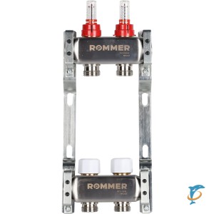 Коллектор ROMMER из нержавеющей стали с расходомерами 2 вых. RMS-1200-000002  (RMS-1200-000002)