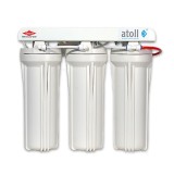 Фильтр для воды Atoll А-313Еg &mdash;  Габаритные размеры, см (ВхШхГ) 365х145х355 Кол-во ступеней очистки 3 Номинальный поток (л/мин) 3,8 Присоед. размер 1/2 '' Рабочее давление (бар) до 6