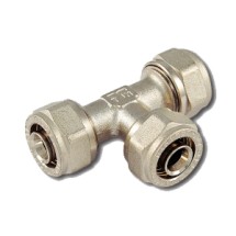 Тройник редукционный Tiemme 16x20х16 серии 1607 — Предназначены для соединения металлопластиковой трубы с резьбовыми фитингами и/или трубами