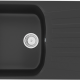 Односекционная реверсивная мойка ULGRAN U-203 ультра-черный  (U-203-344)