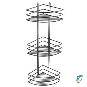 Полка угловая трехэтажная чёрная Fixsen FX-710B-3 (FX-710B-3)