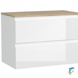 Тумба со столешницей и модулем Cersanit MODUO 120  (SB-SZ-MOD80-BL/Wh+SB-BL-MOD120+SB-MD-MOD40-SZ)