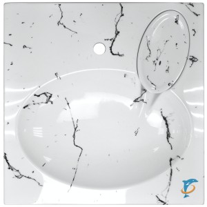 Раковина подвесная Azario Carmen 605х602х85 Белый мрамор (CS00078503)  (CS00078503)