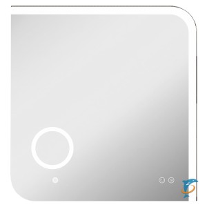 Зеркало AZARIO Golden 700х700 влагостойкое с подсветкой и подогревом, сенсорный выключатель (CS00084316)  (CS00084316)