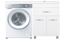 Тумба с раковиной Style Line ВаЛеРо 60 Люкс PLUS, белая — Тумба с раковиной Style Line напольная ВаЛеРо 60 Люкс PLUS, ЛС-00000578 + Даллас 120 СС-00000564