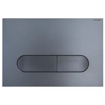 Клавиша смыва AZARIO NEW двойная, овальные кнопки, пластик, оружейная сталь матовый (AZ-004.08) &mdash; 