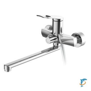 Смеситель для ванны HAIBA HB22595 длинный излив, латунь, хром  (HB22595)