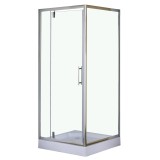 Душевое ограждение LORANTO 90х90х200 R/L c низким поддоном 13см, прозрачное закаленное стекло 6мм, профиль хром (CS-604C 90) &mdash; 
