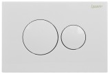 Кнопка смыва Loranto механическая, двойная, белый глянец &mdash; 