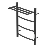 Полотенцесушитель электрический Point Афина PN04846PB П3 400x600 с полкой, диммер справа, черный &mdash; 