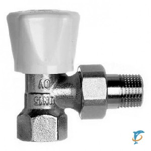 Термостатический вентиль Oventrop HRV 1/2 угловой с ручным приводом  (1191504)