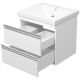 Тумба с раковиной Misty Ингрид 60 подвесная с 2 ящиками белая  (П-Инг-01060-011П2Я+Misty_10.150.00580.001)