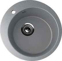 Круглая мойка с отверстием под смеситель ULGRAN U-405 темно-серый — 