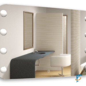 Зеркало AZARIO TONY 800х550 c подсветкой и диммером, сенсорный выключатель, смена цвета, 8 ламп в комплекте (LED-00002479)  (LED-00002479)