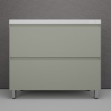 Тумба для комплекта напольная Style Line Манхэттен 100 2 ящика PLUS, олива — Тумба с раковиной Style Line подвесная Сакура 70 ЛС-00000184 + NXT70SLWB01