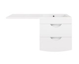 Тумба с раковиной Style Line Жасмин-2 60 подвесная, левая/правая, 2 ящика — Тумба с раковиной Style Line подвесная "Жасмин 2 60" (2 ящ.) 58 левая ЛС-00000577 + Cosmos 1200*480 L