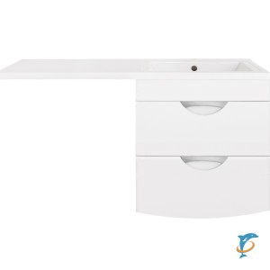 Тумба с раковиной Style Line Жасмин-2 60 подвесная, левая/правая, 2 ящика (ЛС-00000577+СС-00000367/СС-00000394)
