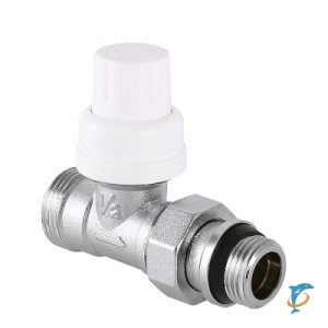 Кран термостатический прямой VALTEC VT.032.NER с самоуплотняющимся полусгоном и переходом на «евроконус» (VT.032.NER.04)