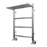 Полотенцесушитель водяной Point PN04156P П3 500x600 с полкой, хром — 