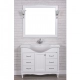 Тумба с раковиной ValenHouse Эллина 105/2 белая, фурнитура хром — 