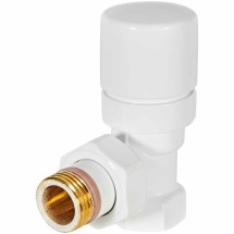 Клапан термостатический STOUT Design белый, угловой 1/2, SVTD-0002-000015W &mdash; 