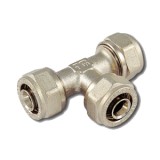 Тройник редукционный Tiemme 20х16х20 серии 1607 — Предназначены для соединения металлопластиковой трубы с резьбовыми фитингами и/или трубами